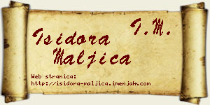 Isidora Maljica vizit kartica